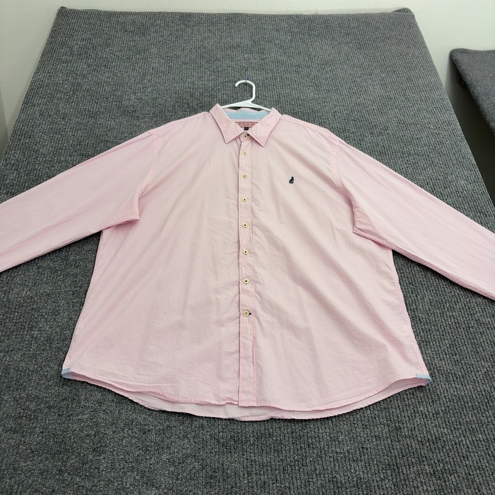 Thomas Pink Shirt Mens XXL Pink Cotton Long Sleeve Casual Preppy Business